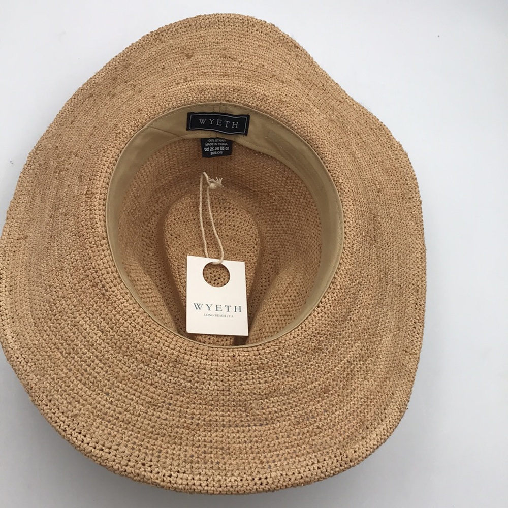 Wyeth Reed Shell Trim Band Raffia Rancher Hat - Picture 11 of 11